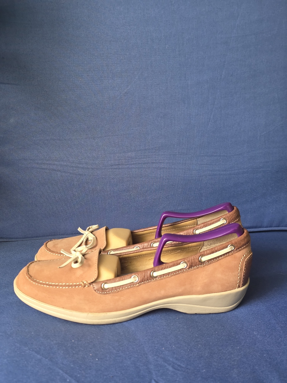 Softspots Tan Leather Nubuck Boat Shoes Women’s 8.5 Comfort Casual